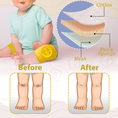Baby Crawling Anti-Slip Knee pads (Yellow)