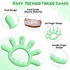 BPA Free Silicone Teething Toy for Baby (Green)