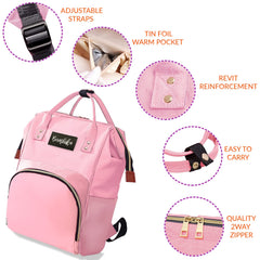 Easy to Carry Diaper Bag for Mother (Solid Pink)