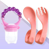 BPA Free Baby Feeding Spoon & Fruit Nibbler Set (Skyblue)