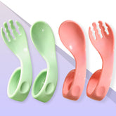 Baby Spoon and fork Set for Baby Feeding (Skyblue)