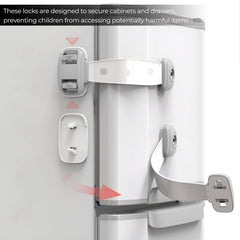 Furniture Safety Multifunction Accessories Lock for Baby (Adjustable-Grey)