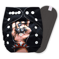 Reusable Baby Cloth Diaper with Adjustable Snap Buttons and Insert (Set of 1)