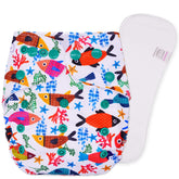 Reusable Baby Cloth Diaper with Adjustable Snap Buttons and Insert (Set of 1)