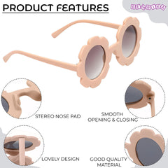 Kids Sunglasses Stylish and Compact Kids Eyewear for Summer (off White)