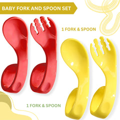 Baby Spoon and fork Set for Baby Feeding (Skyblue)