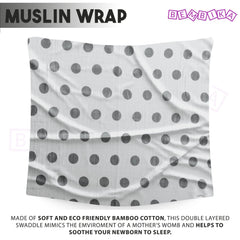 Bamboo Muslin Swaddle Wrap/Blanket for Baby 120X110 (Gray)