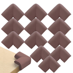 Baby Safety Corner Guards Furniture Edges (Foam L Shaped Brown 8Pcs)