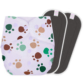 Reusable Baby Cloth Diaper with Adjustable Snap Buttons and Insert (1 Diaper & 2 Pcs Insert)