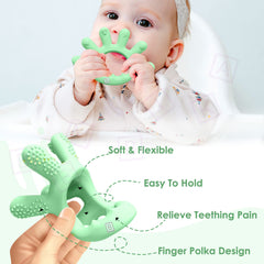 BPA Free Silicone Teething Toy for Baby (Green)