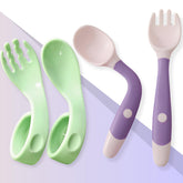 Baby Spoon and fork Set for Baby Feeding (Skyblue)