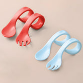 Baby Spoon and fork Set for Baby Feeding (Skyblue)
