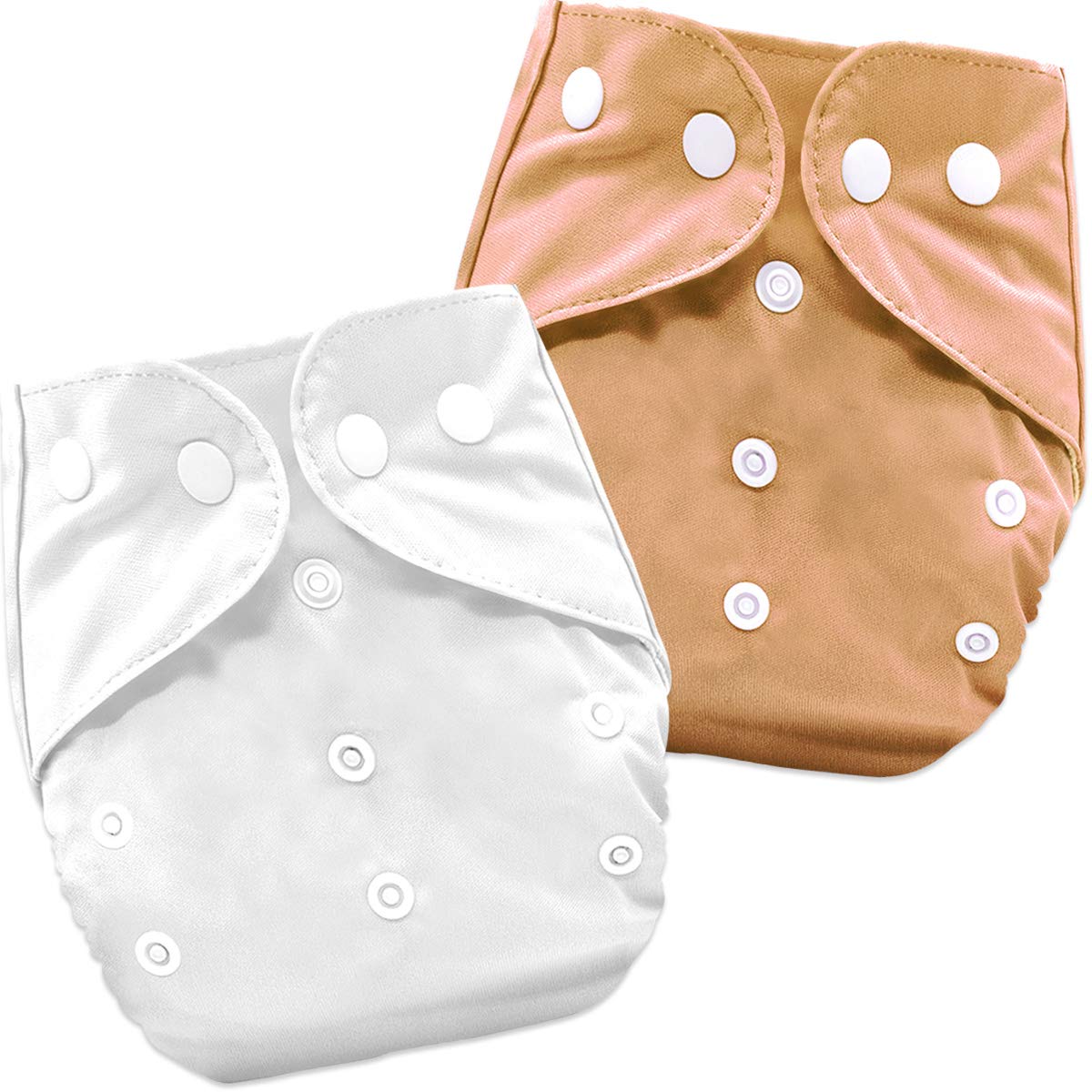 Washable & Reusable Baby Cloth Diaper With Adjustable Size Button (Set of 2)