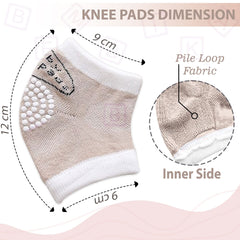 Baby Crawling Anti-Slip Knee pads (Khaki)