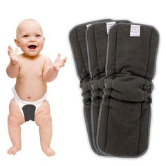 Bembika 5 Layer Bamboo Charcoal Inserts with Gussets Liners Natures Cloth Diaper Liner, Wetfree Reusable Washable Cotton Diaper Nappy Inserts for Baby Cloth Diapers (Set of 3)