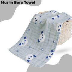 Baby Swaddle Blanket and Burp Cloth for Infants (Grey)