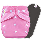 Reusable Baby Cloth Diaper with Adjustable Snap Buttons and Insert (Set of 1)