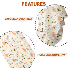 Bamboo Muslin Swaddle Wrap/Blanket for Baby 120X110 (Peach)