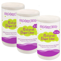 Bembika Bamboo Diaper Liners Disposable for Unisex baby, Chlorine Free, Compostable, Dye Free, Cloth Diaper Insert Liner, 300 Sheets