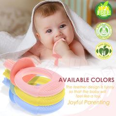 BPA Free Silicone Teething Toy for Baby (Pink)