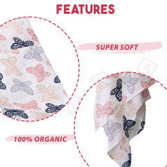 Bamboo Muslin Swaddle Wrap/Blanket for Baby 120X110 (Multi)