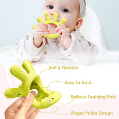 BPA Free Silicone Teething Toy for Baby (Yellow)
