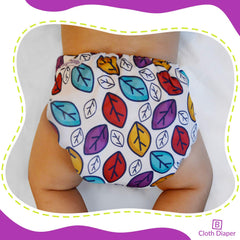 Washable & Reusable Baby Cloth Diaper With Adjustable Size Button (Set of 2)