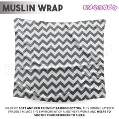 Bamboo Muslin Swaddle Wrap/Blanket for Baby 120X110 (Grey)