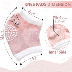 Baby Head Protector helmet and Baby Knee Pads for Crawling (Baby Pink)
