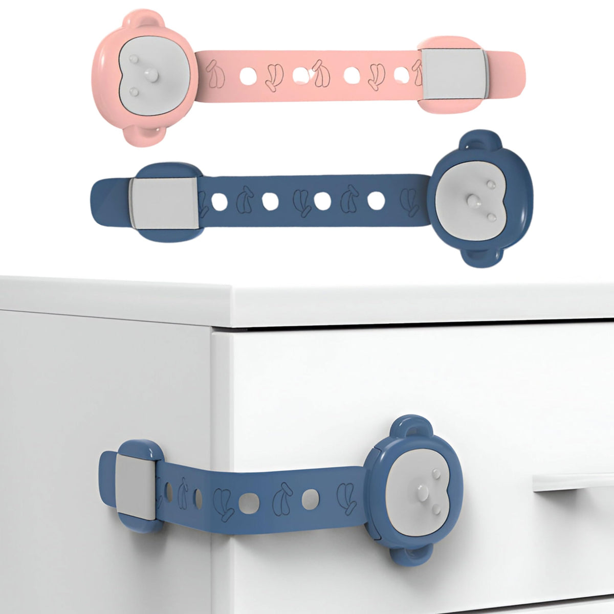 Furniture Safety Multifunction Accessories Lock for Baby (Monkey-Blue)