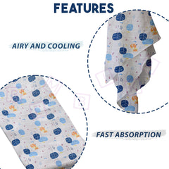 Bamboo Muslin Swaddle Wrap/Blanket for Baby 120X110 (Blue)