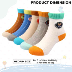 Baby Socks Soft and Anti-Slip Infant Socks (Pack of 5)