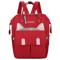 Easy to Carry Diaper Bag for Mother (Kitten Red)