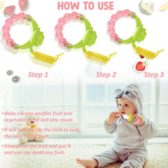 Baby Feeding Fruit Nibbler for Baby (Pink)