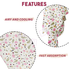 Bamboo Muslin Swaddle Wrap/Blanket for Baby 120X110 (Pink)