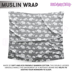 Bamboo Muslin Swaddle Wrap/Blanket for Baby 120X110 (Grey)