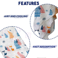 Bamboo Muslin Swaddle Wrap/Blanket for Baby 120X110 (Multi)