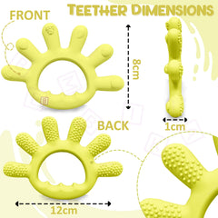 BPA Free Silicone Teething Toy for Baby (Yellow)