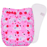 Reusable Baby Cloth Diaper with Adjustable Snap Buttons and Insert (Set of 1)