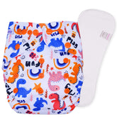 Reusable Baby Cloth Diaper with Adjustable Snap Buttons and Insert (Set of 1)