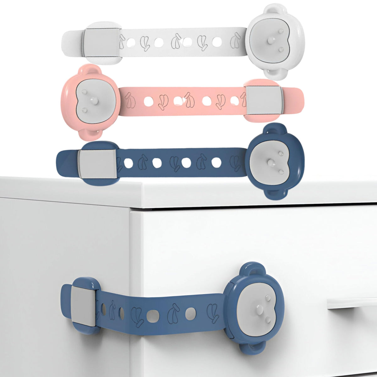 Furniture Safety Multifunction Accessories Lock for Baby (Monkey-Blue)