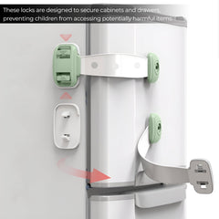Furniture Safety Multifunction Accessories Lock for Baby (Adjustable-Green)