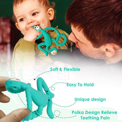 BPA Free Silicone Teething Toy for Baby (Green)