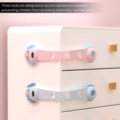 Furniture Safety Multifunction Accessories Lock for Baby (Puppy-Blue)