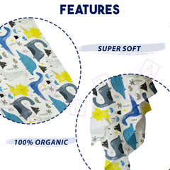 Bamboo Muslin Swaddle Wrap/Blanket for Baby 120X110 (Blue)