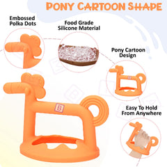 BPA Free Silicone Teething Toy for Baby (Orange)