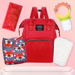 Baby Care Accessories Cloth Diaper, Inserts, Diaper Bag, Headbands, Nibbler (Set of 5)