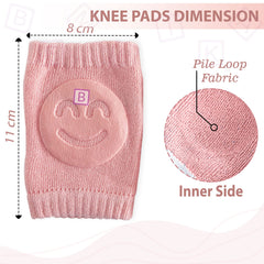 Baby Crawling Anti-Slip Knee pads (Pink)