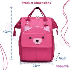 Easy to Carry Diaper Bag for Mother (Bear Rose Red)