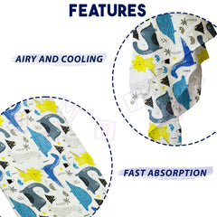 Bamboo Muslin Swaddle Wrap/Blanket for Baby 120X110 (Blue)